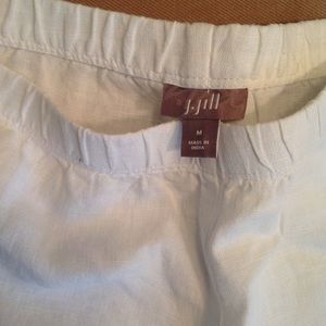 White linen pants